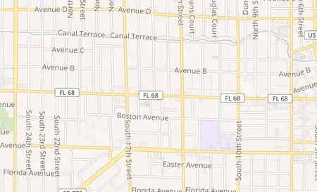 map of 1403 Orange Ave Fort Pierce, FL 34950