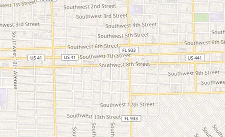 map of 1290 SW 8th St Miami, FL 33135
