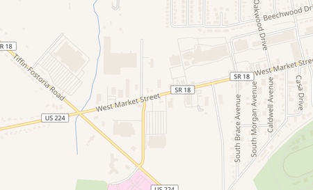 map of 2300 State Route 18 Tiffin, OH 44883