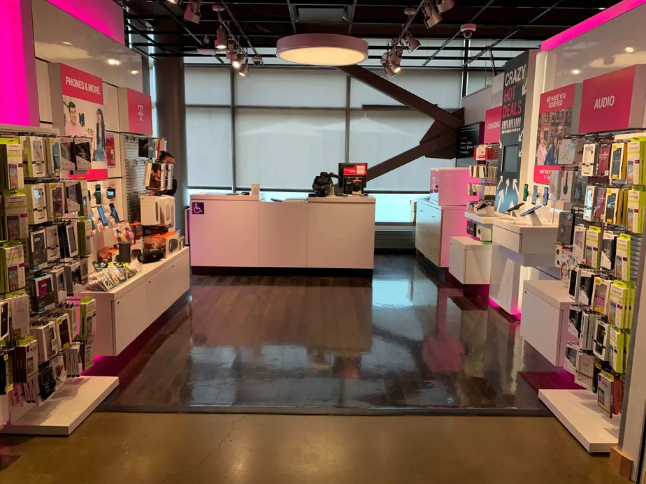 Interior photo of T-Mobile Store at Microsoft Commons, Redmond, WA
