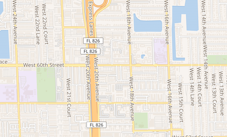 map of 1876 W 60th St Hialeah, FL 33012