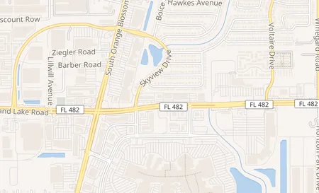 map of 1411 Sand Lake Rd Ste C Orlando, FL 32809