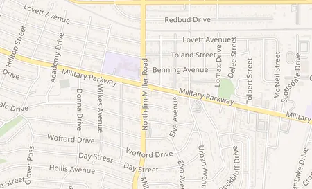map of 7018 Military Pkwy Dallas, TX 75227
