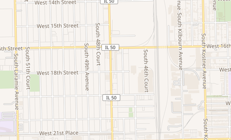 map of 1647 S Cicero Ave Ste A Cicero, IL 60804