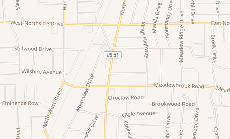map of 4329 N. State St. Jackson, MS 39206