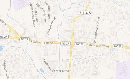 map of 6201 Albemarle Road Charlotte, NC 28212