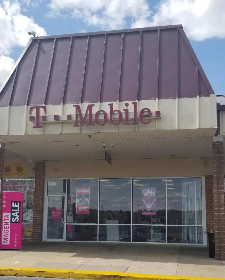 Exterior photo of T-Mobile store at Security & Woodlawn, Baltimore, MD