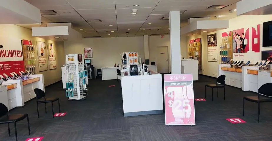 Interior photo of T-Mobile Store at N Loop 250 W & W Wadley Ave, Midland, TX
