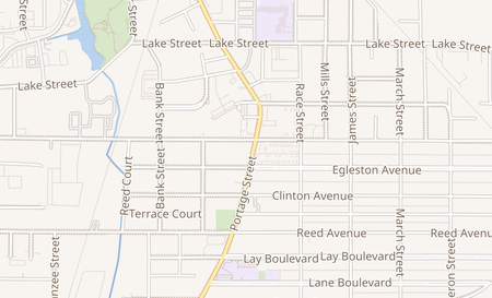 map of 1408 Portage st. Kalamazoo, MI 49001