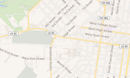 map of 807 W Moore Ave Ste A Terrell, TX 75160