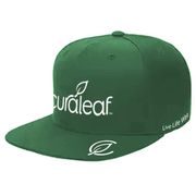 Hat | L/XL Fitted Flat Bill Green with C-logo at Curaleaf AZ Central Hat | L/XL Fitted Flat Bill Green with C-logo at Curaleaf AZ Central