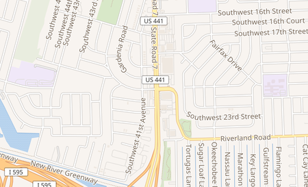 map of 2003 S State Road 7 Davie, FL 33317