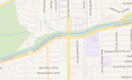 map of 9600 Fondren Rd. Houston, TX 77096