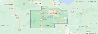 map of Saginaw County, MI 48638