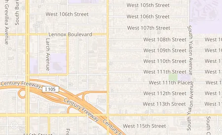 map of 11050 S Prairie Ave #C Inglewood, CA 90303