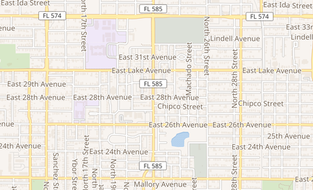 map of 3515 N 22nd St Tampa, FL 33605