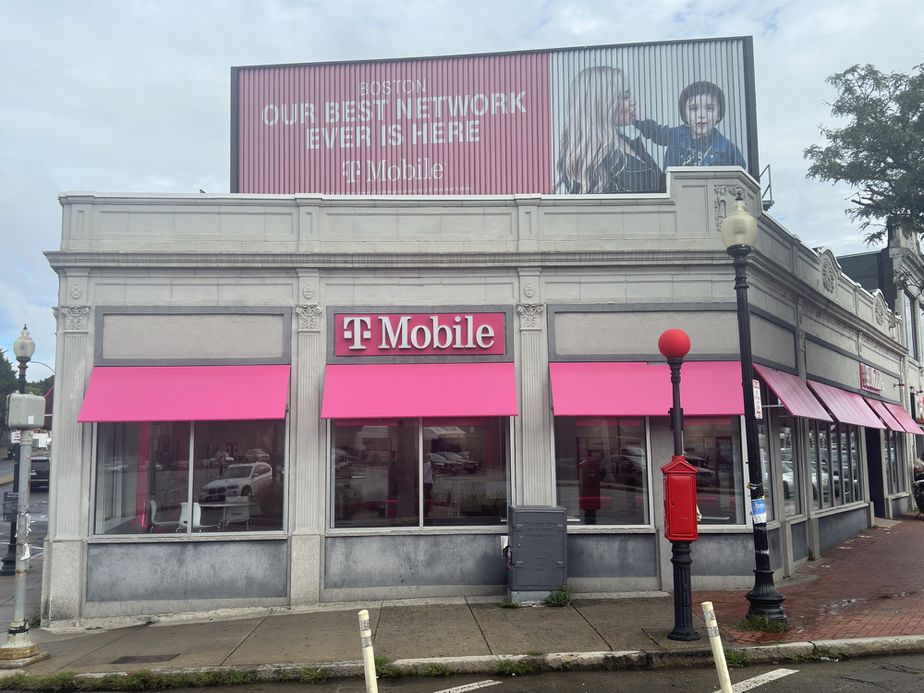 Exterior photo of T-Mobile Store at Blue Hill Ave & Cummins Pkwy, Mattapan, MA