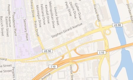 map of 4301 Louisa Dr New Orleans, LA 70126