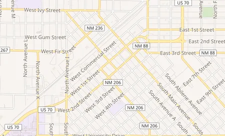 map of 116 S Avenue B Portales, NM 88130