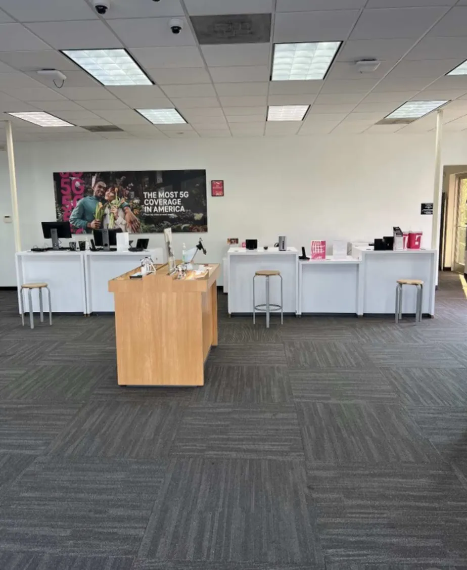 Interior photo of T-Mobile Store at Pineville Matthews Rd & Park Rd, Pineville, NC