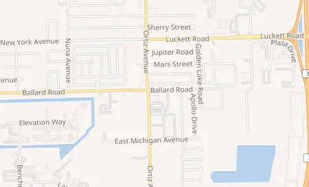map of 1421 Ortiz Ave Ste B Fort Myers, FL 33905