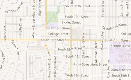 map of 3117 S 14th St Abilene, TX 79605