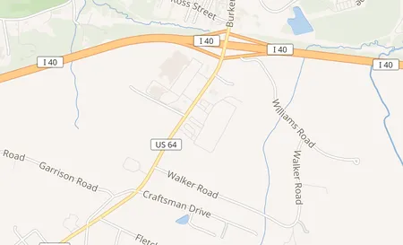 map of 1227 Burkemont Ave Morganton, NC 28655
