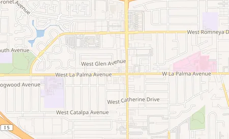 map of 1731 W La Palma Ave Anaheim, CA 92801