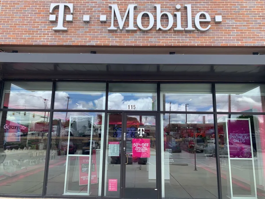 Exterior photo of T-Mobile store at S Industrial Blvd & W Euless Blvd, Euless, TX