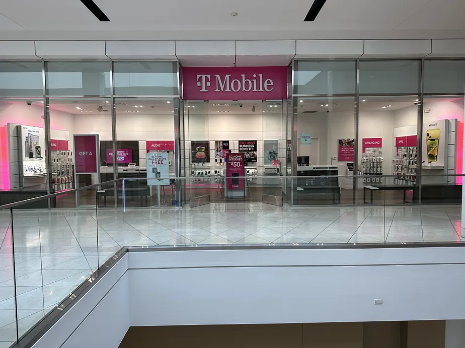 Exterior photo of T-Mobile Store at Valley Fair Mall, Santa Clara, CA