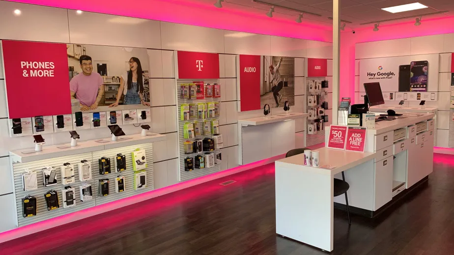 Interior photo of T-Mobile Store at W Bridge St & I-35, Owatonna, MN