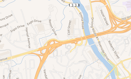 map of 635 Patton Ave. Asheville, NC 28806