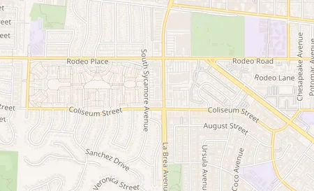 map of 3717 S La Brea 105 Los Angeles, CA 90016