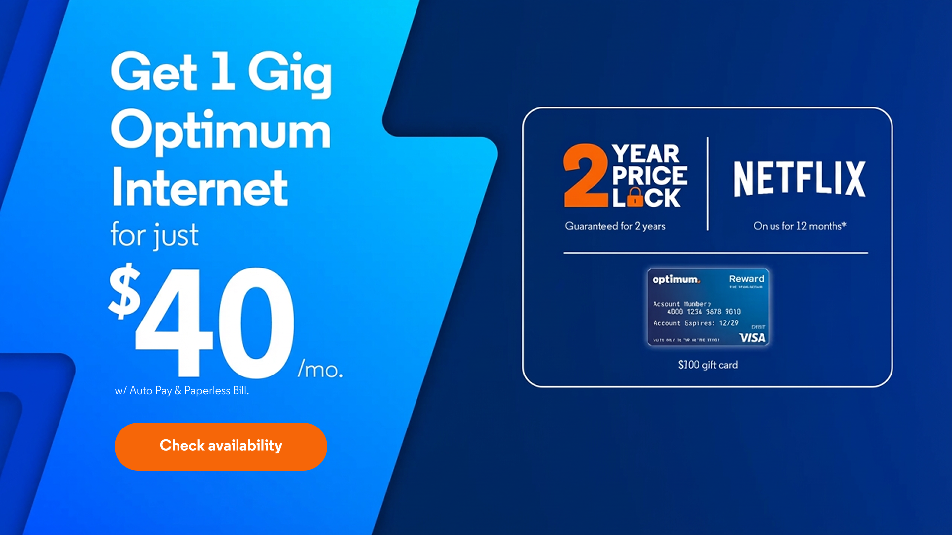 Lubbock, TX
1 GIG Internet for $40/mo