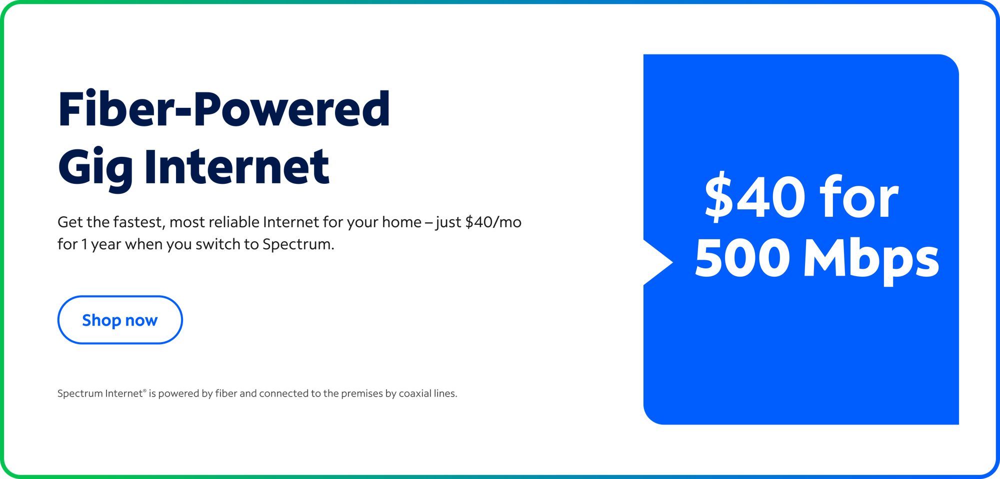 Offer R - $40 premier internet