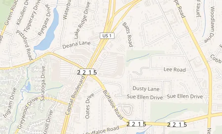 map of 4020 Capital Blvd. Raleigh, NC 27604
