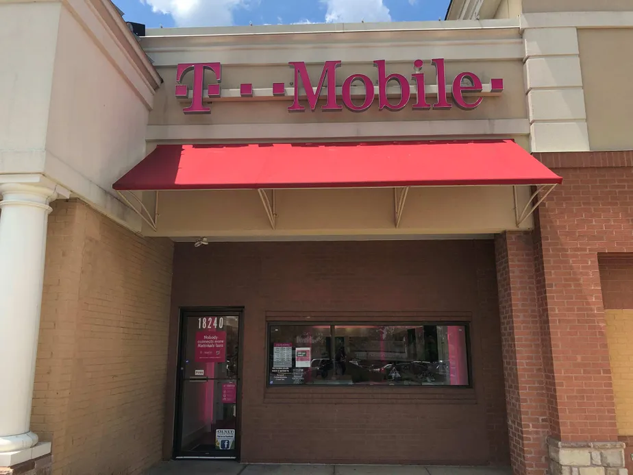 Exterior photo of T-Mobile store at Village Cen Dr & Olney Sandy Sp Rd, Olney, MD