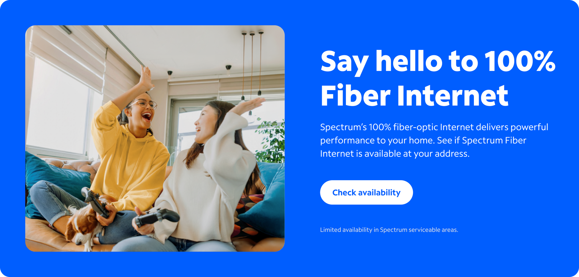 100% Fiber Banner