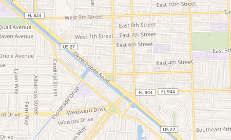 map of 327 Palm Ave Hialeah, FL 33010