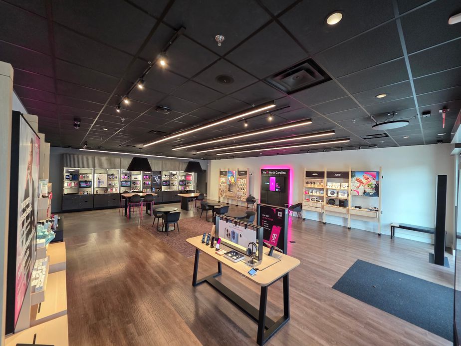 Interior photo of T-Mobile Store at Hwy 70 & Cabela Dr, Garner, NC