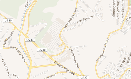 map of 1726 Greensburg Ave North Versailles, PA 15137