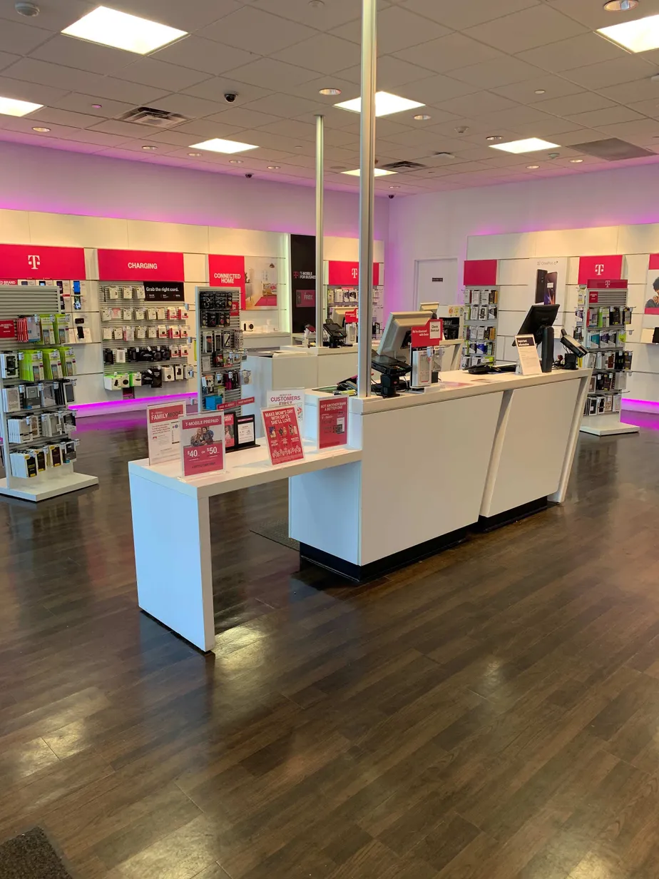 Interior photo of T-Mobile Store at West Gate Mall, Brockton, MA