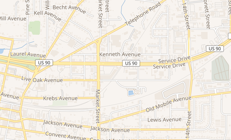 map of 1734 Denny Ave. Pascagoula, MS 39567