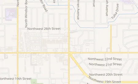 map of 2506 N Meridian Ave Oklahoma City, OK 73107