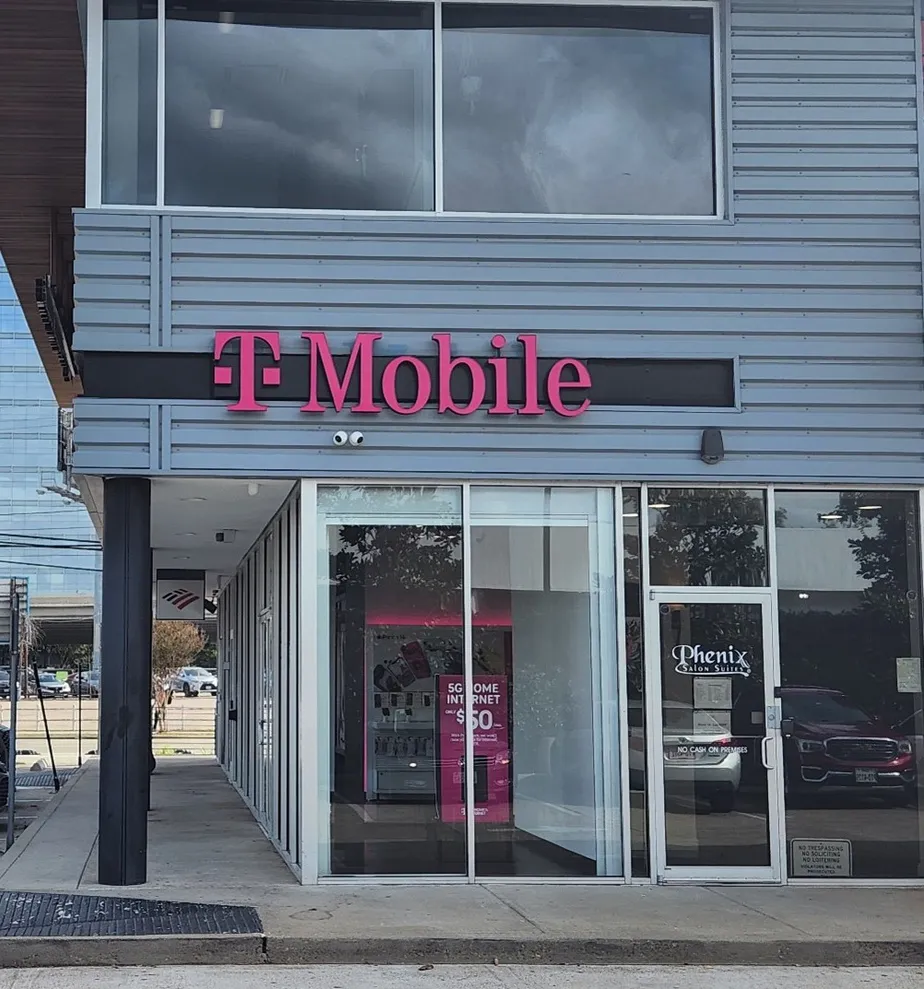  Exterior photo of T-Mobile Store at Smith St & Gray Ave, Houston, TX 
