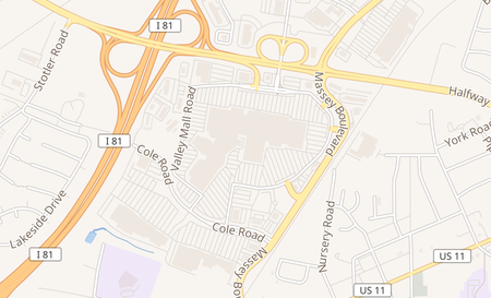 map of 17301 Valley Mall Road 760 Hagerstown, MD 21740