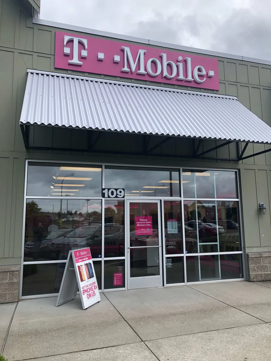 Exterior photo of T-Mobile store at Olhava Way Nw & Olympic College Way, Poulsbo, WA