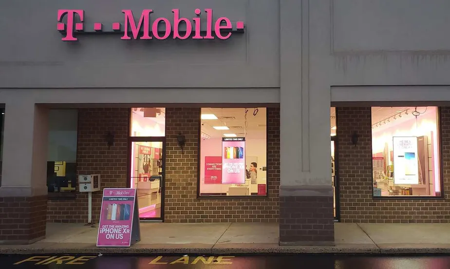 Exterior photo of T-Mobile store at Pottstown Ave & Seminary St, Pennsburg, PA