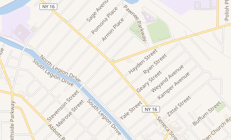 map of 1953 Seneca Street Buffalo, NY 14210