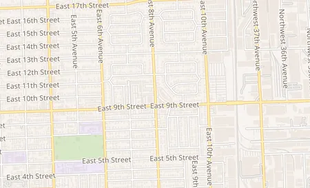 map of 957 E 8th Ave Hialeah, FL 33010